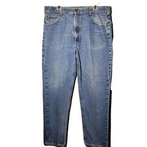 Carhartt Jeans Mens Blue Relaxed Fit Medium Wash Denim Work USA 40x32